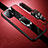 Custodia Silicone Morbida In Pelle Cover con Magnetico Anello Supporto S01 per Xiaomi Mi 11 5G Rosso