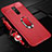 Custodia Silicone Morbida In Pelle Cover con Magnetico Anello Supporto S01 per Xiaomi Redmi 8 Rosso
