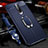 Custodia Silicone Morbida In Pelle Cover con Magnetico Anello Supporto S01 per Xiaomi Redmi K30 4G Blu
