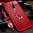 Custodia Silicone Morbida In Pelle Cover con Magnetico Anello Supporto S01 per Xiaomi Redmi K30 4G Rosso