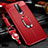 Custodia Silicone Morbida In Pelle Cover con Magnetico Anello Supporto S01 per Xiaomi Redmi K30 5G Rosso