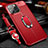 Custodia Silicone Morbida In Pelle Cover con Magnetico Anello Supporto S02 per Apple iPhone 13 Pro