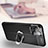 Custodia Silicone Morbida In Pelle Cover con Magnetico Anello Supporto S02 per Apple iPhone 13 Pro