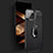 Custodia Silicone Morbida In Pelle Cover con Magnetico Anello Supporto S02 per Apple iPhone 14 Pro Max