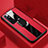 Custodia Silicone Morbida In Pelle Cover con Magnetico Anello Supporto S02 per Xiaomi Mi 10 Ultra Rosso