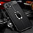 Custodia Silicone Morbida In Pelle Cover con Magnetico Anello Supporto S02 per Xiaomi Mi 11 Lite 5G Nero