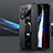 Custodia Silicone Morbida In Pelle Cover con Magnetico Anello Supporto S03 per Samsung Galaxy S21 Ultra 5G Nero