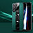 Custodia Silicone Morbida In Pelle Cover con Magnetico Anello Supporto S03 per Samsung Galaxy S22 Ultra 5G Verde