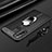 Custodia Silicone Morbida In Pelle Cover con Magnetico Anello Supporto S03 per Xiaomi Redmi Note 8T Nero