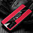 Custodia Silicone Morbida In Pelle Cover con Magnetico Anello Supporto S04 per Huawei P40 Pro+ Plus Rosso