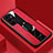 Custodia Silicone Morbida In Pelle Cover con Magnetico Anello Supporto S04 per Samsung Galaxy S23 Ultra 5G Rosso