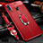 Custodia Silicone Morbida In Pelle Cover con Magnetico Anello Supporto T01 per Huawei Honor 20 Lite Rosso
