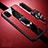 Custodia Silicone Morbida In Pelle Cover con Magnetico Anello Supporto T01 per Huawei Honor View 30 5G Rosso