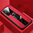 Custodia Silicone Morbida In Pelle Cover con Magnetico Anello Supporto T01 per Huawei Honor X10 Max 5G Rosso