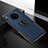 Custodia Silicone Morbida In Pelle Cover con Magnetico Anello Supporto T01 per Huawei Mate 30 5G Blu