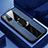 Custodia Silicone Morbida In Pelle Cover con Magnetico Anello Supporto T01 per Huawei Nova 6 5G Blu