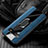 Custodia Silicone Morbida In Pelle Cover con Magnetico Anello Supporto T01 per Samsung Galaxy S10 Blu
