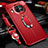 Custodia Silicone Morbida In Pelle Cover con Magnetico Anello Supporto T01 per Xiaomi Mi 10T Lite 5G Rosso