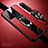 Custodia Silicone Morbida In Pelle Cover con Magnetico Anello Supporto T02 per Huawei Honor X10 5G Rosso
