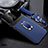 Custodia Silicone Morbida In Pelle Cover con Magnetico Anello Supporto T02 per Huawei Mate 20 Lite Blu