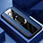 Custodia Silicone Morbida In Pelle Cover con Magnetico Anello Supporto T02 per Huawei Mate 20 Pro Blu