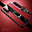 Custodia Silicone Morbida In Pelle Cover con Magnetico Anello Supporto T02 per Huawei Nova 6 Rosso