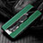 Custodia Silicone Morbida In Pelle Cover con Magnetico Anello Supporto T02 per OnePlus 8 Pro Verde