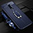 Custodia Silicone Morbida In Pelle Cover con Magnetico Anello Supporto T02 per Oppo R17 Pro Blu