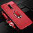 Custodia Silicone Morbida In Pelle Cover con Magnetico Anello Supporto T02 per Oppo R17 Pro Rosso