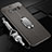 Custodia Silicone Morbida In Pelle Cover con Magnetico Anello Supporto T02 per Samsung Galaxy S10 Plus Grigio