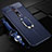 Custodia Silicone Morbida In Pelle Cover con Magnetico Anello Supporto T02 per Xiaomi Mi 9T Pro Blu