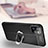 Custodia Silicone Morbida In Pelle Cover con Magnetico Anello Supporto T03 per Apple iPhone 11 Pro