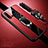 Custodia Silicone Morbida In Pelle Cover con Magnetico Anello Supporto T03 per Huawei Nova 5i Rosso