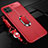 Custodia Silicone Morbida In Pelle Cover con Magnetico Anello Supporto T03 per Huawei Nova 6 SE Rosso