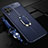 Custodia Silicone Morbida In Pelle Cover con Magnetico Anello Supporto T03 per Huawei Nova 7i Blu