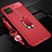 Custodia Silicone Morbida In Pelle Cover con Magnetico Anello Supporto T03 per Huawei Nova 7i Rosso