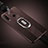 Custodia Silicone Morbida In Pelle Cover con Magnetico Anello Supporto T03 per Huawei P30 Lite Marrone