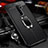 Custodia Silicone Morbida In Pelle Cover con Magnetico Anello Supporto T03 per Xiaomi Redmi Note 8 Pro Nero