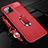 Custodia Silicone Morbida In Pelle Cover con Magnetico Anello Supporto T04 per Apple iPhone 11 Pro Max