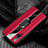 Custodia Silicone Morbida In Pelle Cover con Magnetico Anello Supporto T04 per Huawei Nova 5 Pro Rosso