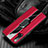 Custodia Silicone Morbida In Pelle Cover con Magnetico Anello Supporto T04 per Huawei Nova 6 5G Rosso
