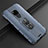 Custodia Silicone Morbida In Pelle Cover con Magnetico Anello Supporto T05 per Huawei Mate 20