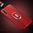 Custodia Silicone Morbida In Pelle Cover con Magnetico Anello Supporto T05 per Huawei P20 Pro Rosso