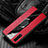Custodia Silicone Morbida In Pelle Cover con Magnetico Anello Supporto T05 per Huawei P30 Lite New Edition Rosso