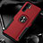 Custodia Silicone Morbida In Pelle Cover con Magnetico Anello Supporto T05 per Huawei P30 Pro Rosso