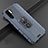 Custodia Silicone Morbida In Pelle Cover con Magnetico Anello Supporto T06 per Huawei P30 Pro