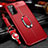 Custodia Silicone Morbida In Pelle Cover con Magnetico Anello Supporto WL1 per Samsung Galaxy S20 5G Rosso