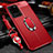 Custodia Silicone Morbida In Pelle Cover con Magnetico Anello Supporto WL1 per Samsung Galaxy S20 Ultra 5G Rosso