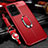 Custodia Silicone Morbida In Pelle Cover con Magnetico Anello Supporto WL1 per Samsung Galaxy S20 Ultra Rosso