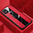 Custodia Silicone Morbida In Pelle Cover con Magnetico Anello Supporto Z01 per Apple iPhone 11 Rosso